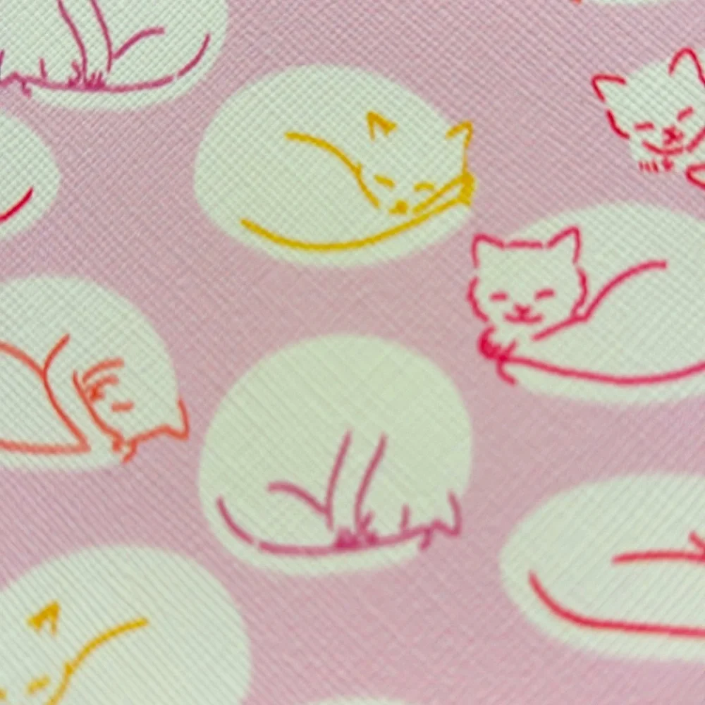 NWT Pink and white Cat Print Cosmetic Bag